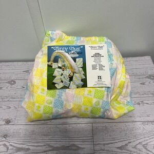 Vintage Riegel Teddy Time Hallmark Fitted Crib Sheet Pastel Patchwork Cotton